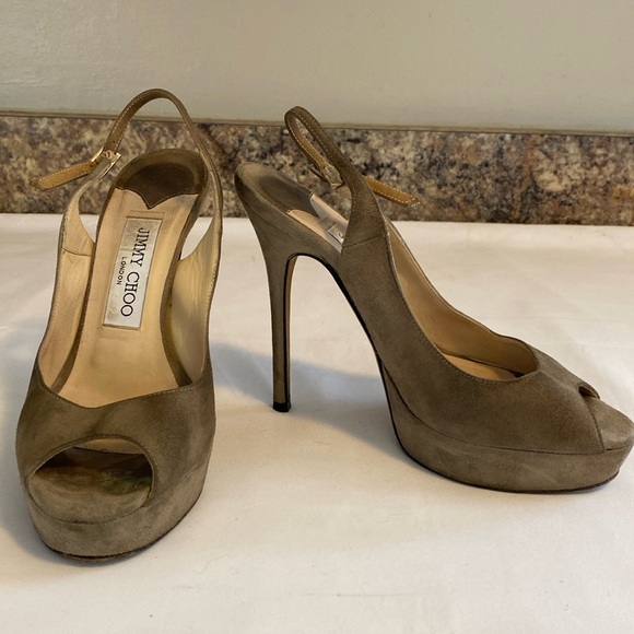 Jimmy Choo sling back peep toe heels size 36 - Picture 1 of 16